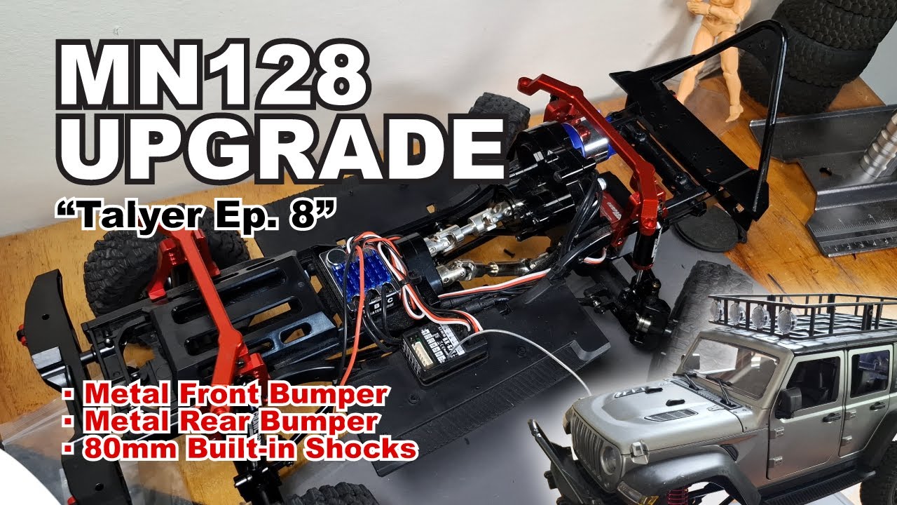 MN128 Upgrade Ep.8: Metal Front & Rear Bumper + 80mm Built-In Shocks