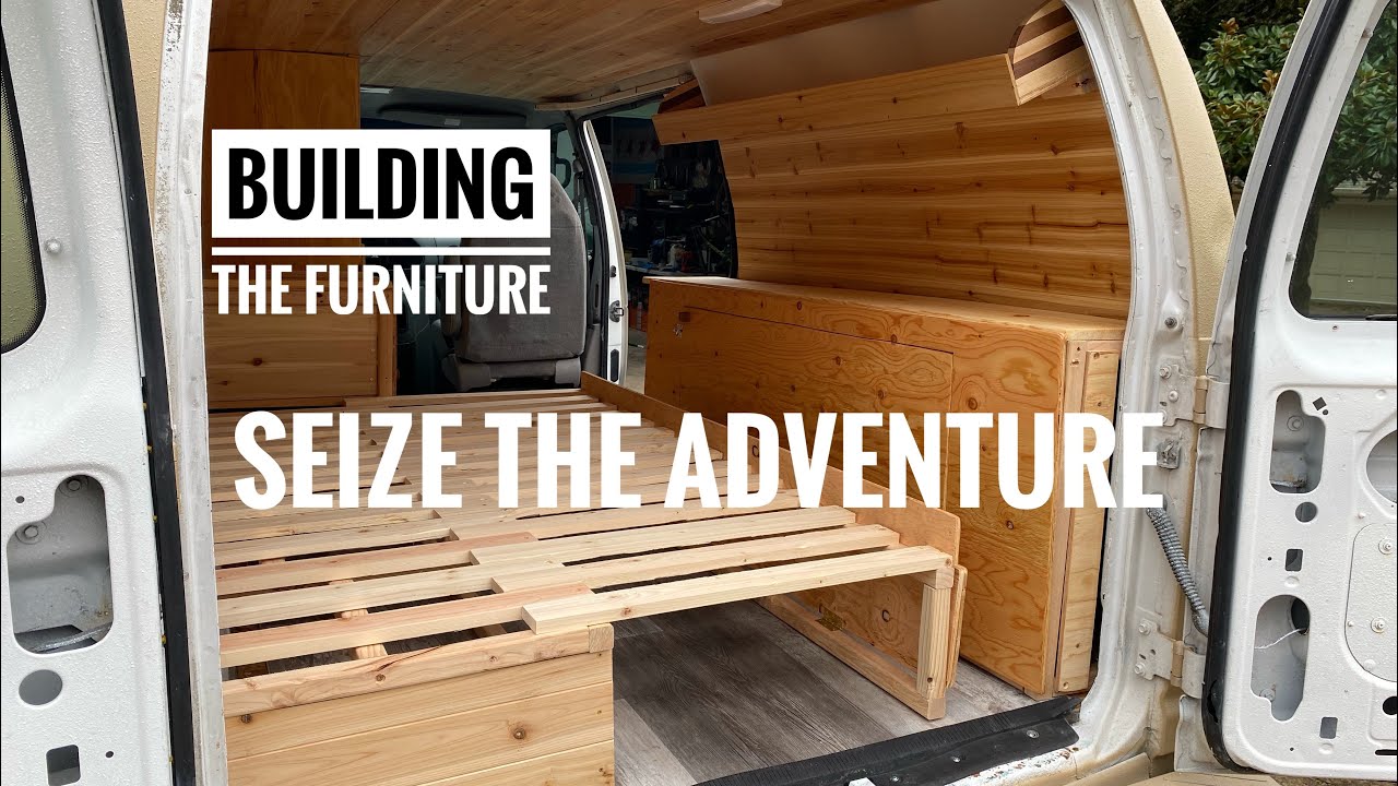 Building the Furniture | DIY Camper Van in 3 Weeks Under $1000 | Ford E-150 Build Series Ep. 5