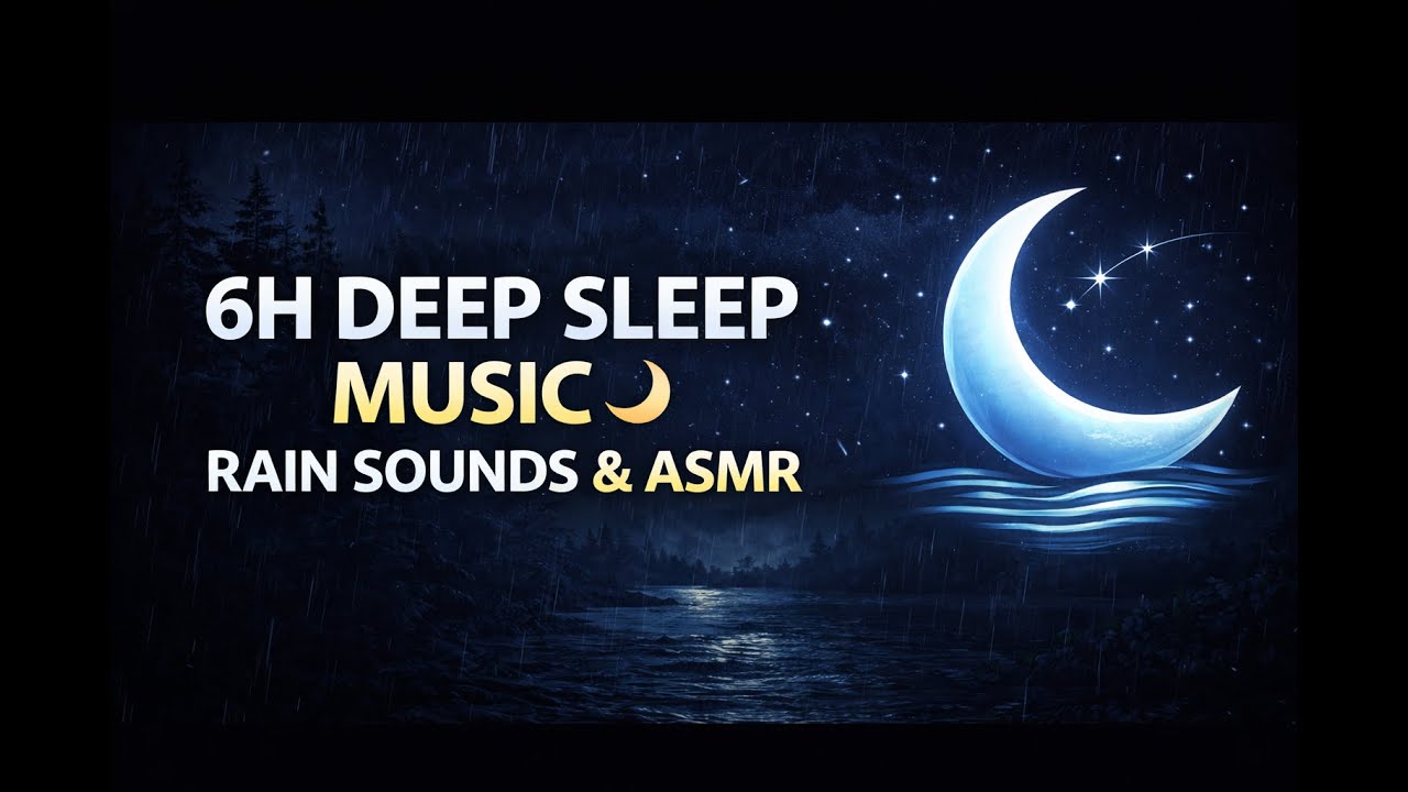 6 Hours Deep Sleep Music 🌙 Rain Sounds & ASMR for Anxiety Relief | Relax Meditation