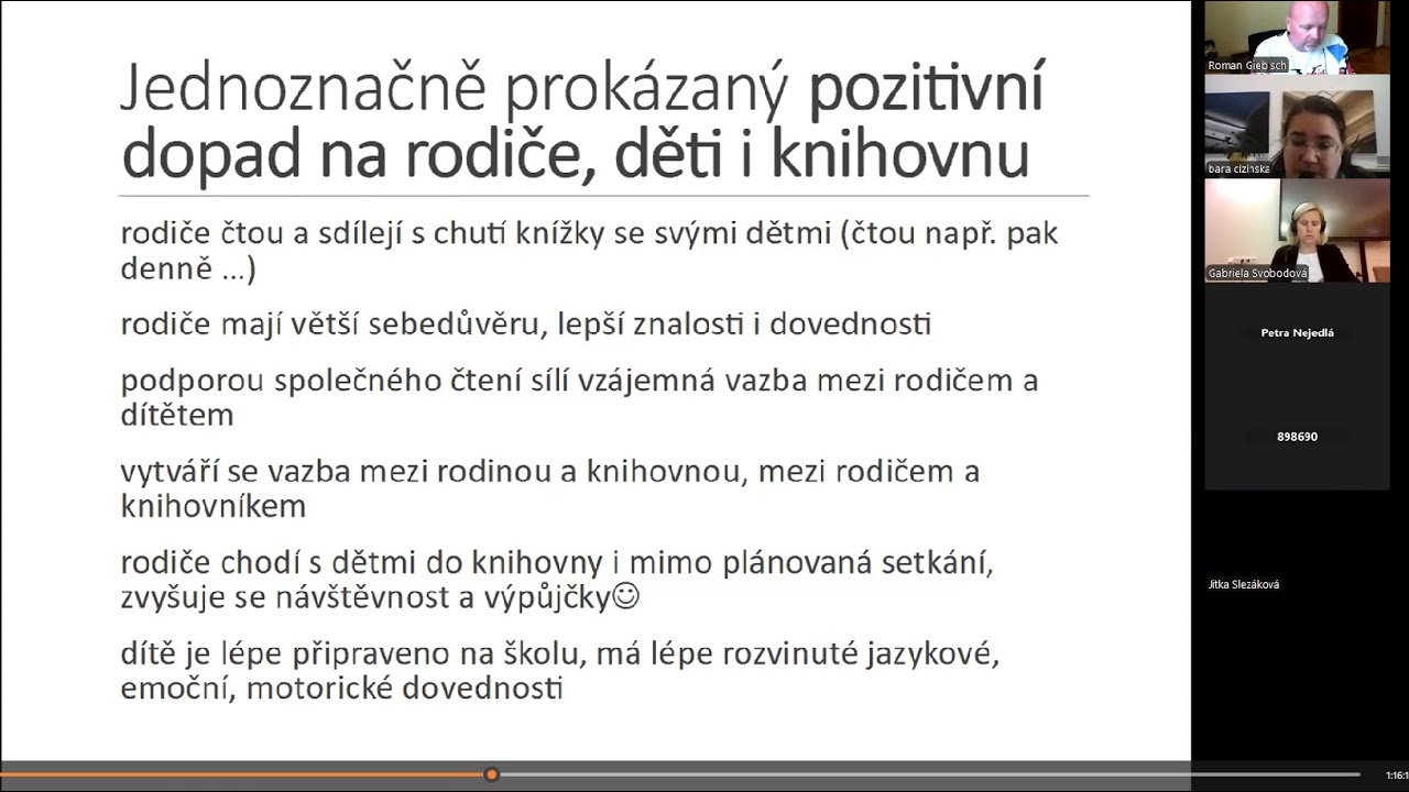 Záznam online semináře S knížkou do života / Bookstart (15.5.2025)