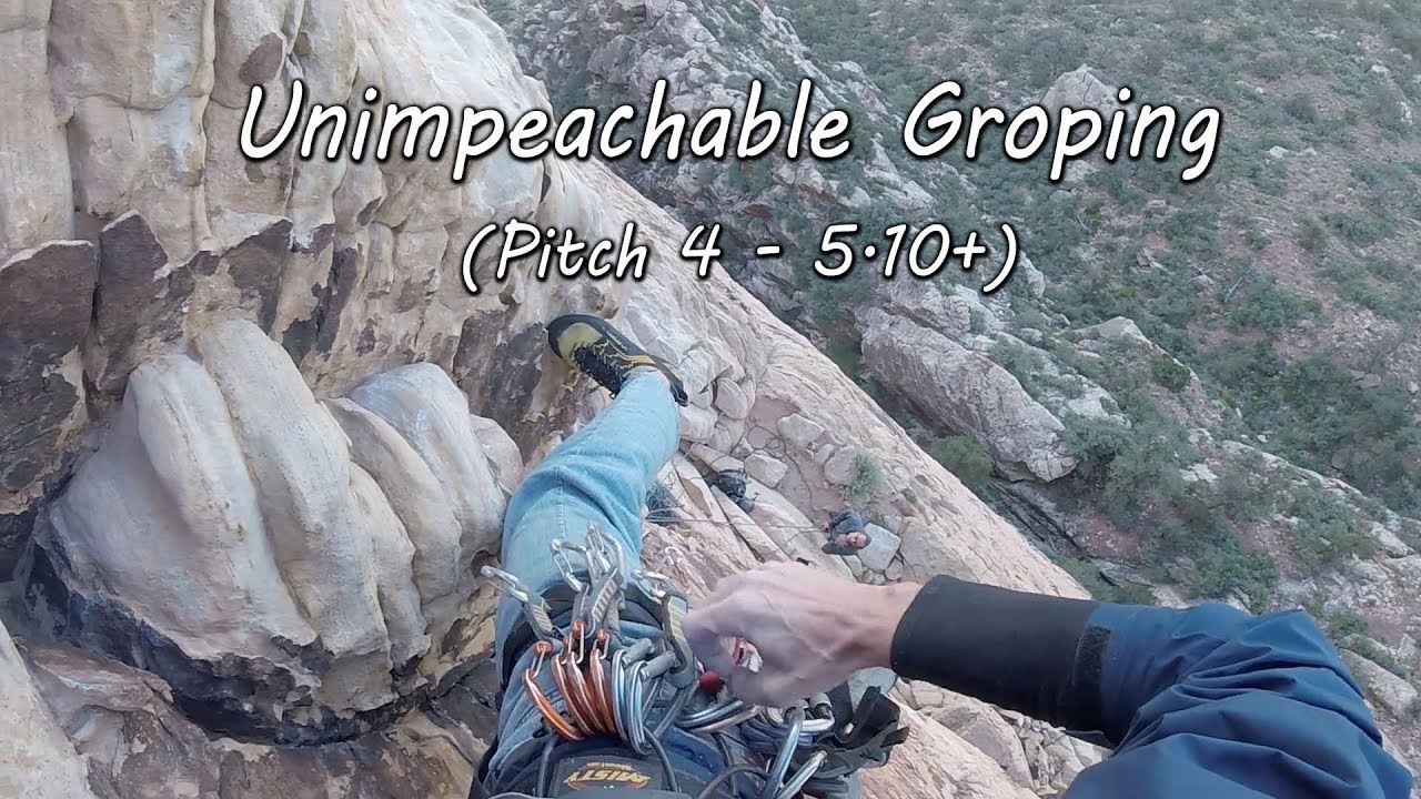 Multi-pitch Sport Climbing on Unimpeachable Groping - Pitch 4