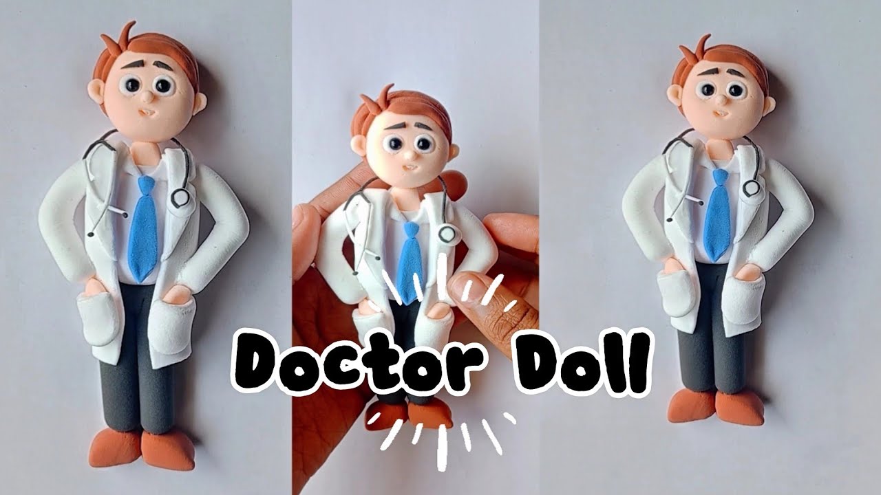 Making  Doll Doctor By Clay | A To Z | Clay Crafts Video| Clay Doll Video |Crafts Video 