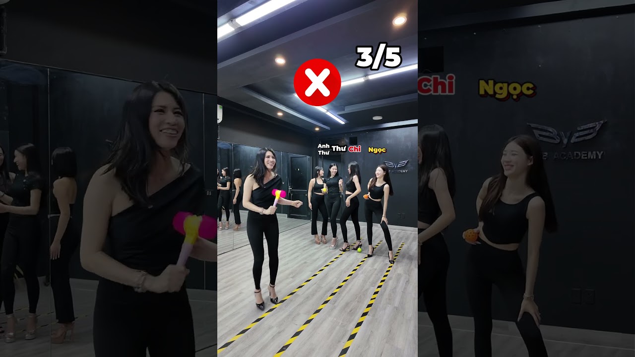 Ball Throw Pose Challenge will the teacher or the students win???  #bybacademy #thanhhuyennguyen #5g