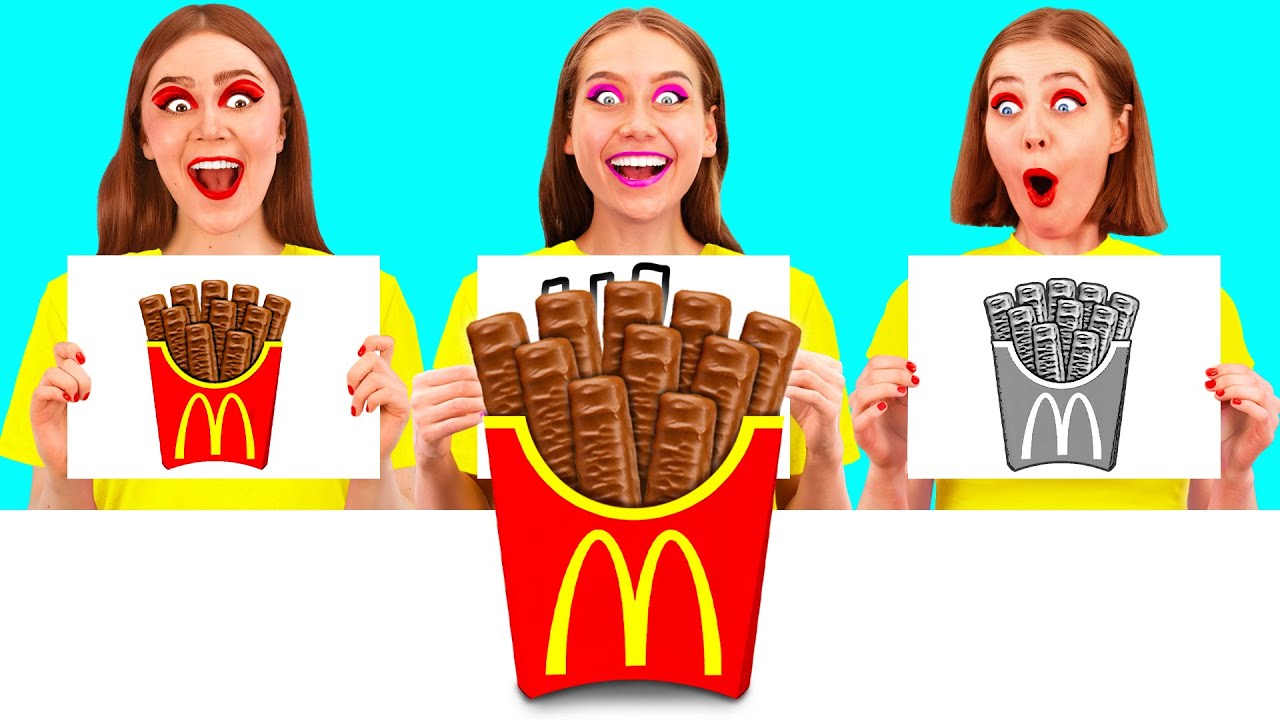 Quién Lo Dibuja Mejor Toma El Desafío Del Premio | Batalla de Comida por KiKi Challenge