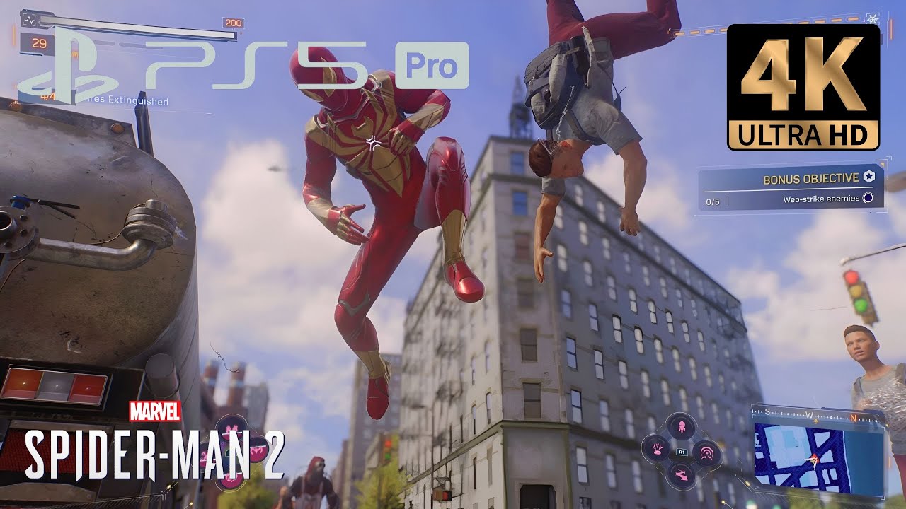 Marvel Spider-Man 2 (Ps5 Pro) - Iron Spider Armor  Free Roam _(4K_60FPS)