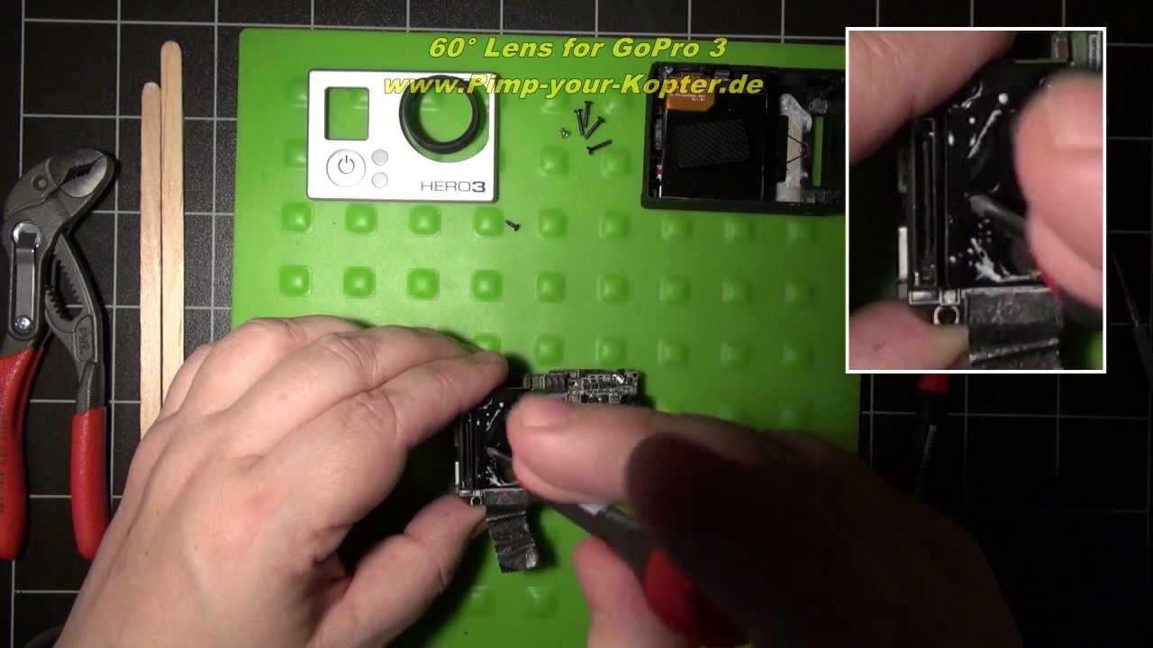 GoPro 3 Lens Change Black Edition 60° Lens Change GoPro HD Hero3  modification