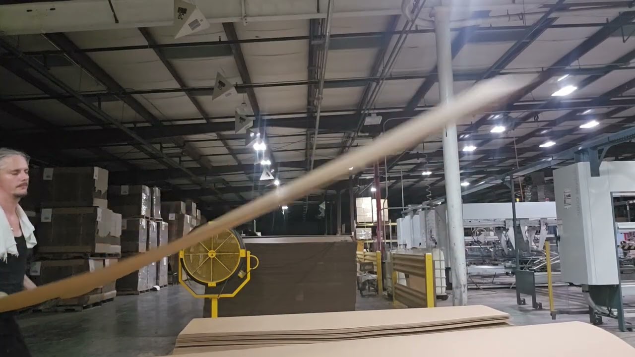 Watch me stack paper 😄 in a quiet factory 🏭 