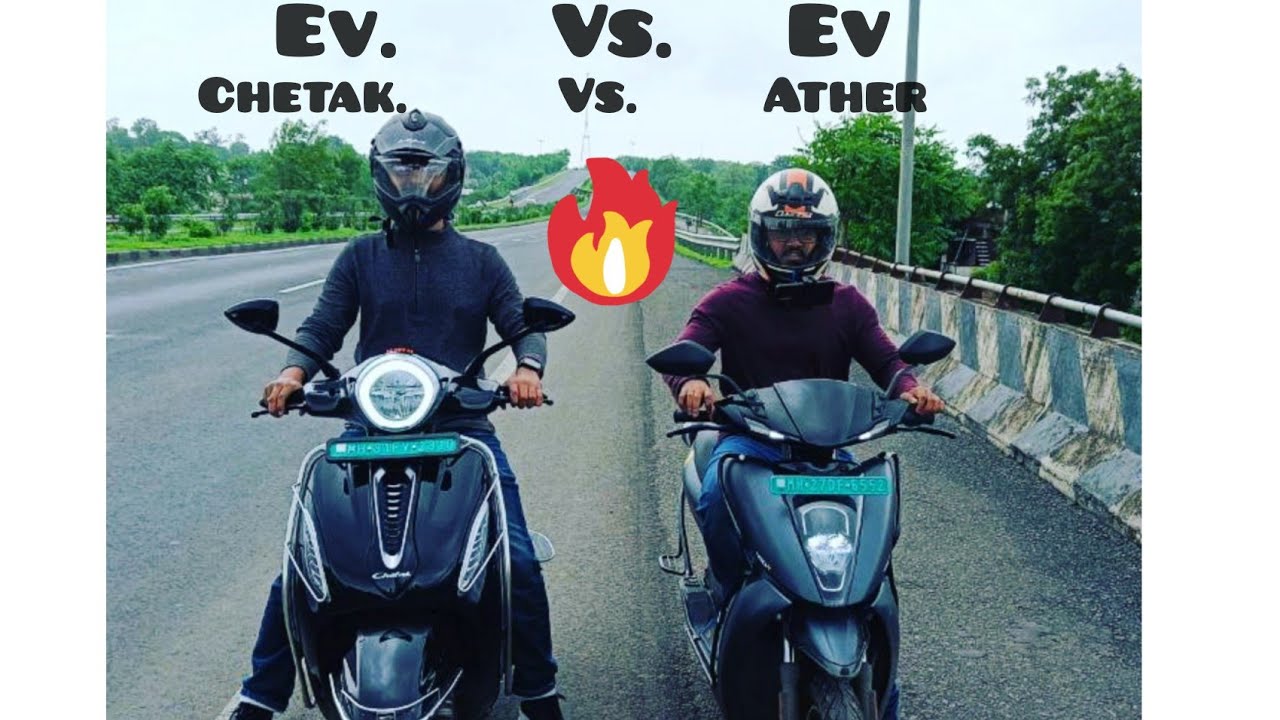 Drag Race | EV vs EV | Chetak vs Ather | Ather 450 x top speed #dragrace #ev #chetak #ather450