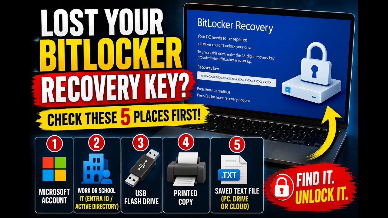 Lost Your BitLocker Recovery Key? Try These 5 Secret Locations!