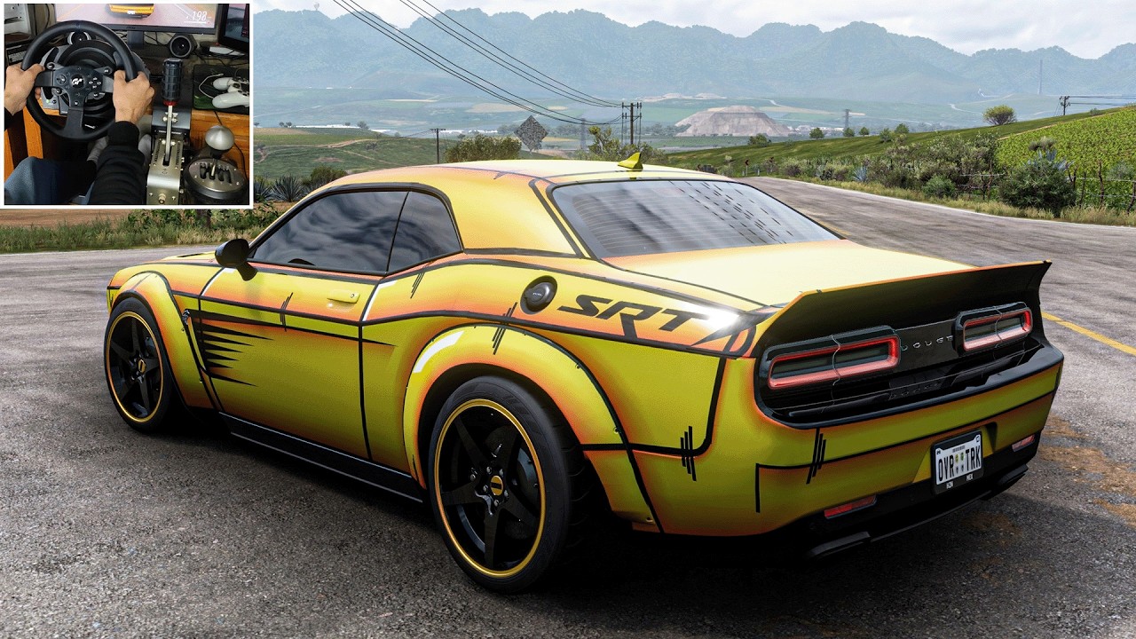 Dodge Challenger SRT Hellcat (1050HP) - Forza Horizon 5 | Thrustmaster T300RS Gameplay