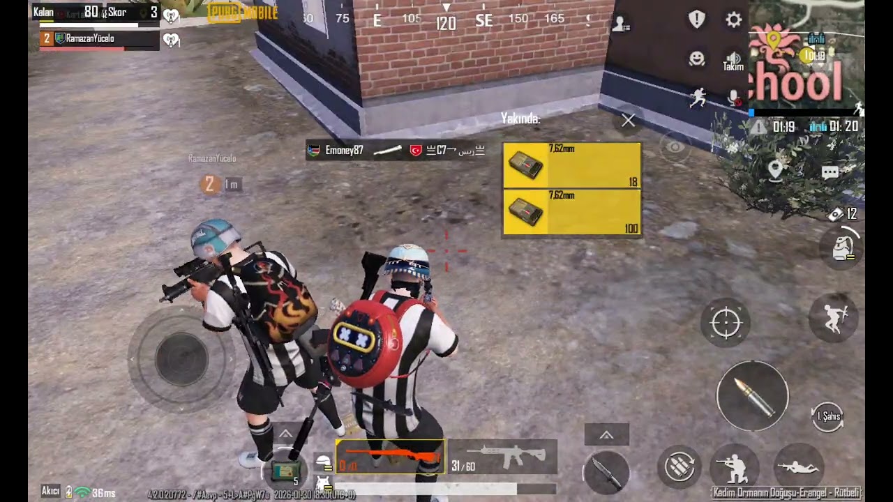 Arkadaşımla pubg Mobile oynuyoruz bölüm 1 (2 olduk skor rekorumu kırdım!!)