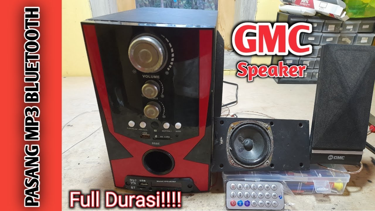 Cara pasang mp3 bluetooth-speaker GMC