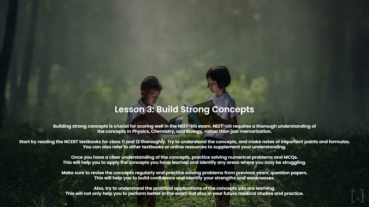NEET - Lesson 3: Build Strong Concepts