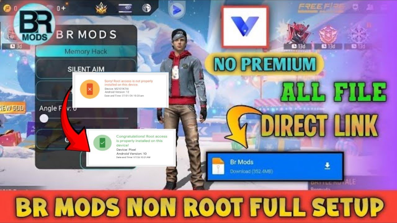 BR MOD CRACK? | UNLIMITED KEY?🔥 NON-ROOT FULL SETUP✅ | COMPLETE GUIDE ANTIBAN PANEL || Vphone Backup