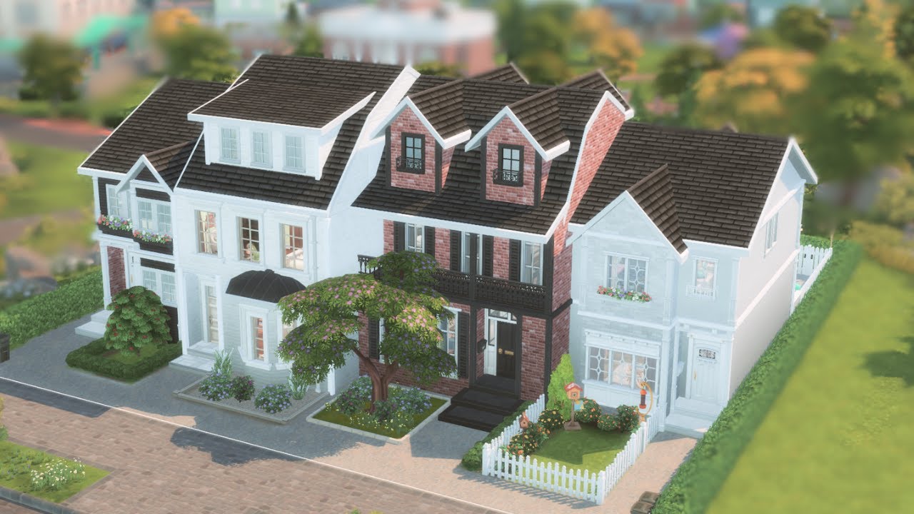 Copperdale Row | 4 houses on 1 lot | The Sims 4 Stop Motion Build