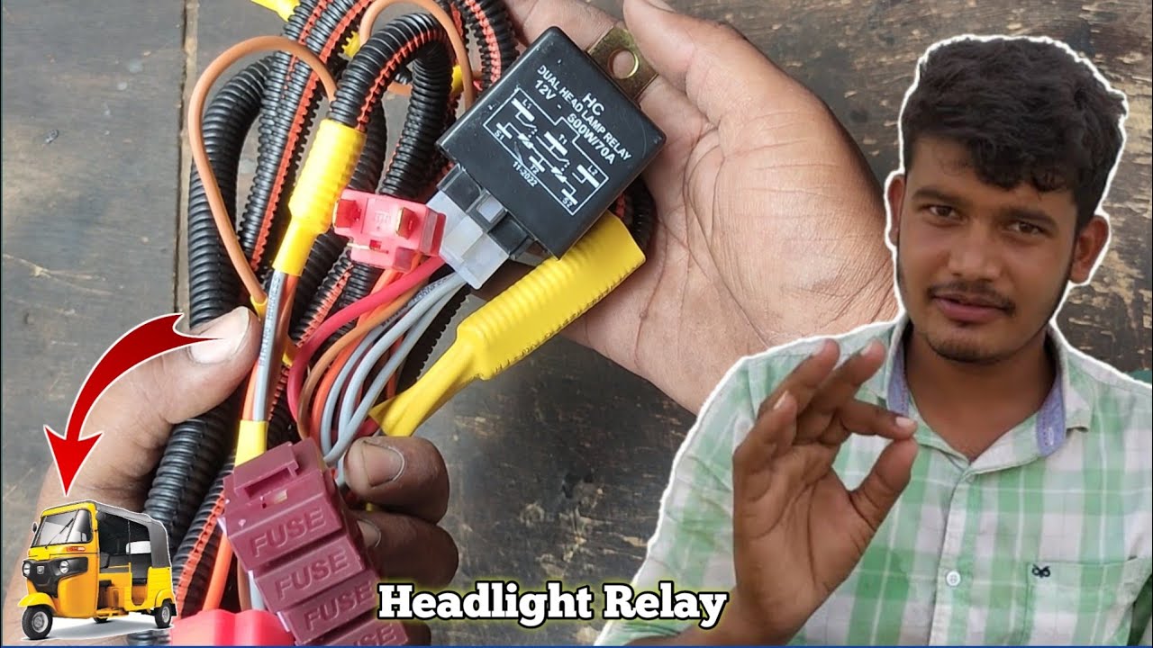 How To Install Dual Headlamp Relay In Auto Rickshaw | Naveed Electration Technology