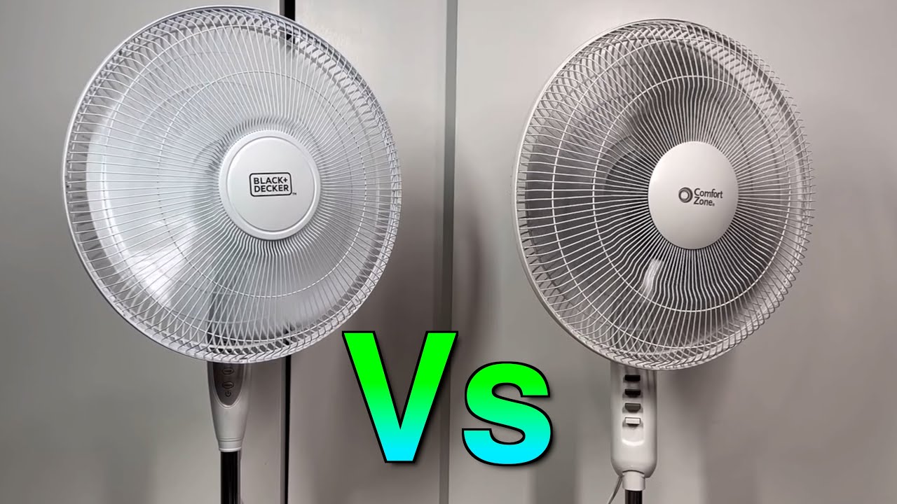 Oscillating 16 Inch Standing Fan Comparison - BLACK + DECKER Vs Comfort Zone