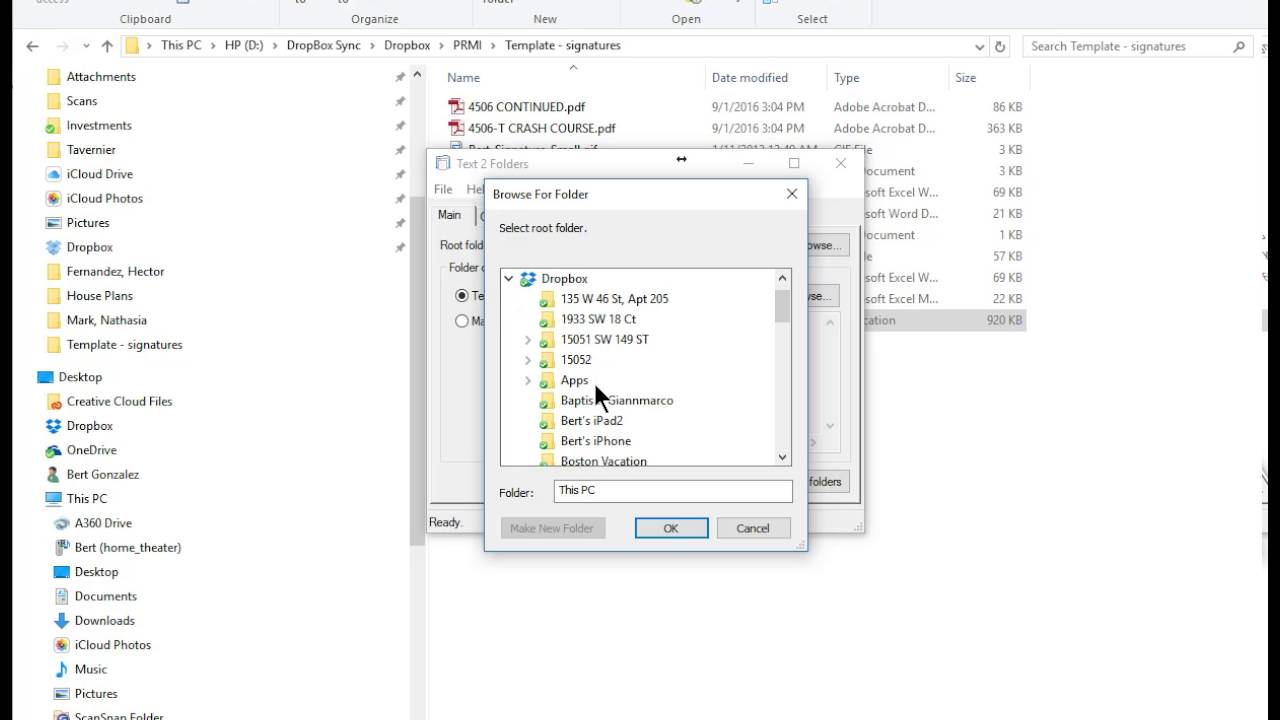 Text 2 Folder