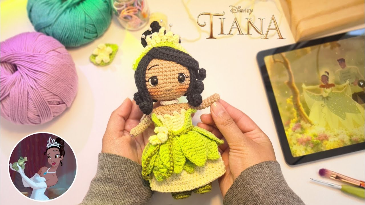 Tiana Amigurumi Tutorial💚 Parte 1/2 | Colección de Princesas👸 | Subtítulos Spa/Eng/Port