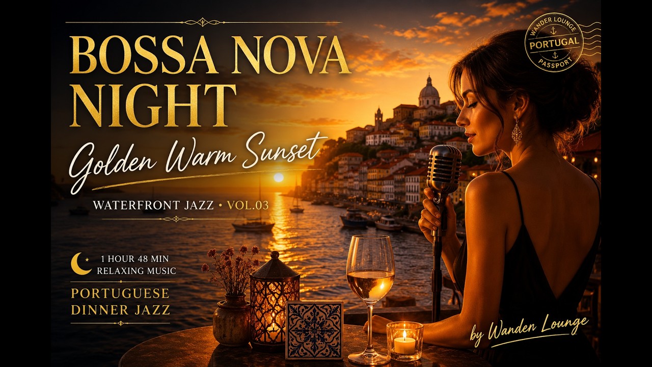 Bossa Nova Jazz Night Vol. 3 🌙 Romantic Waterfront Jazz | 1 Hour 48 Min Chill Lounge Mix