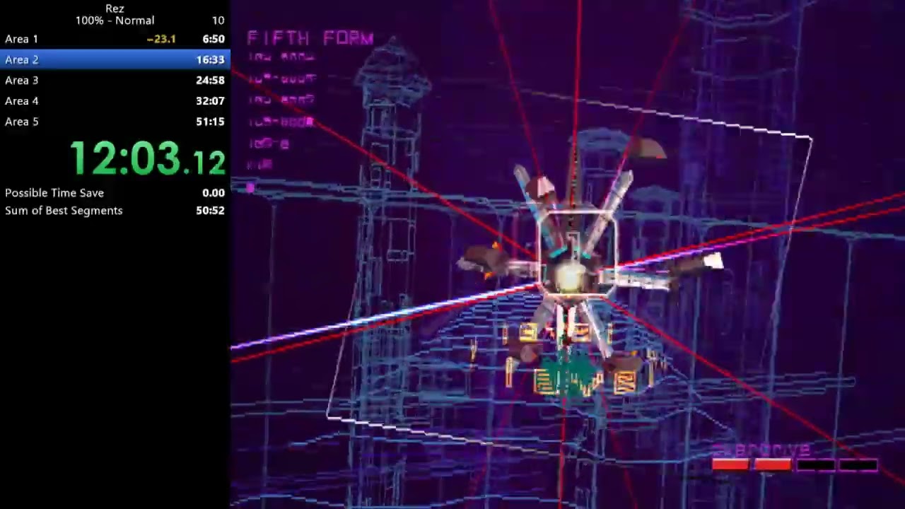 Rez (PS2) 100% Normalny Speedrun w 49:30