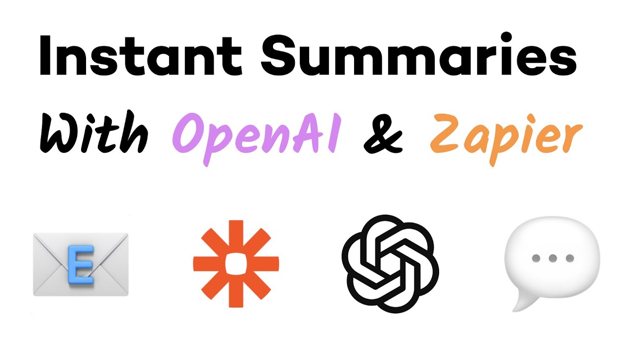 Automatically Summarize Your Long Emails With OpenAI & Zapier Automation