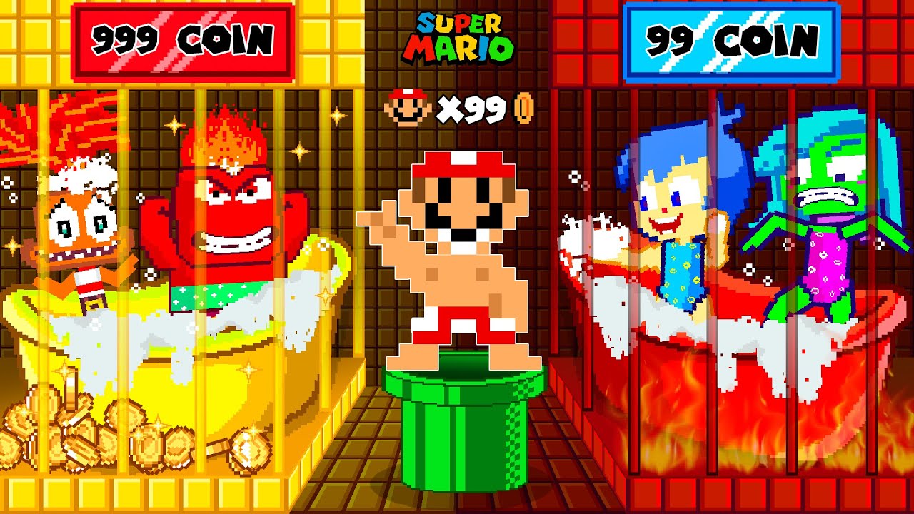 Mario is STUCK in the Bathroom Challenge | Game Animation