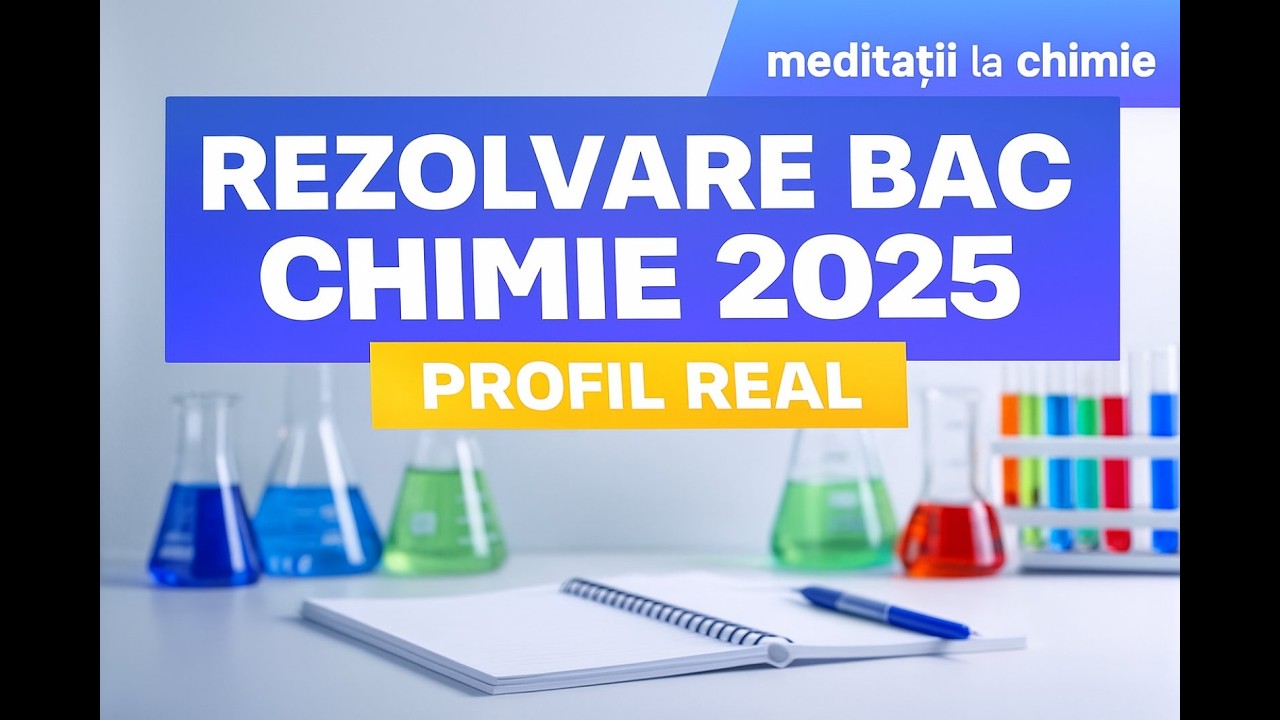 Rezolvare BAC la Chimie 2025, profil real. Lecția 8