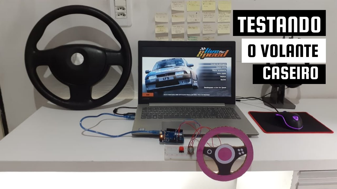Teste do Volante caseiro em Jogos (Simuladores de Carros, LFS !!)