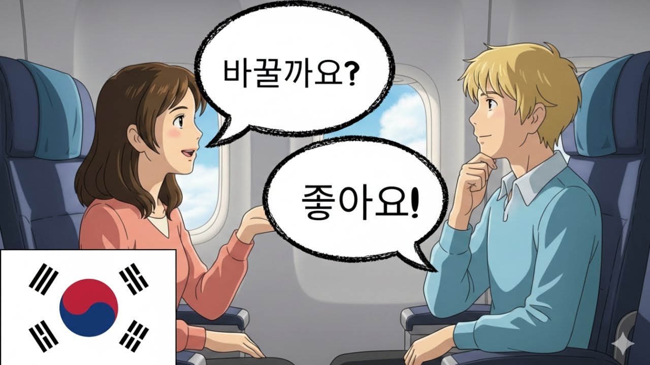 10 Everyday Korean Conversations | Real Airport & Airplane Travel Situations