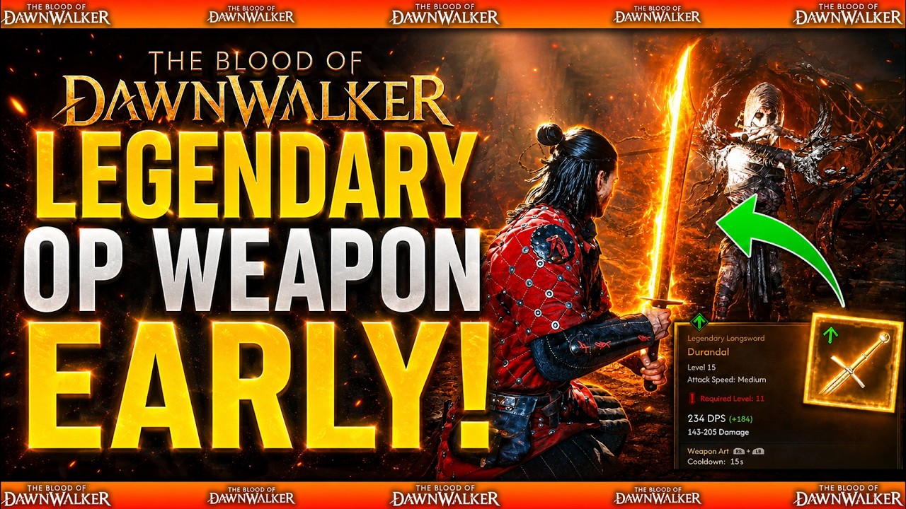 Blood Of Dawnwalker &mdash; СЕКРЕТНОЕ ИМБОВОЕ ЛЕГЕНДАРНОЕ ОРУЖИЕ В НАЧАЛЕ ИГРЫ / Как получить Durandal:...