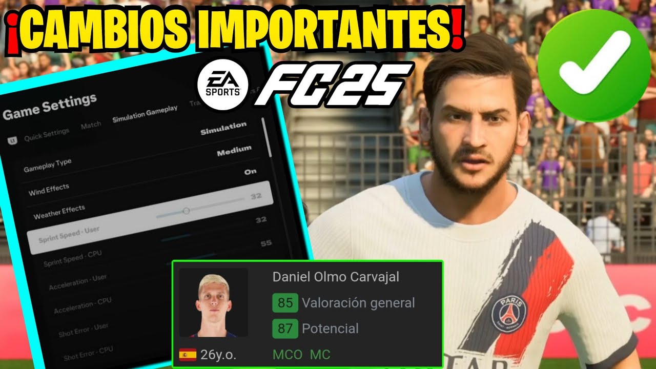 La Nueva Actualización Plantillas de FC 25 / Cambios al Modo Simulación (Jugabilidad FC 25)