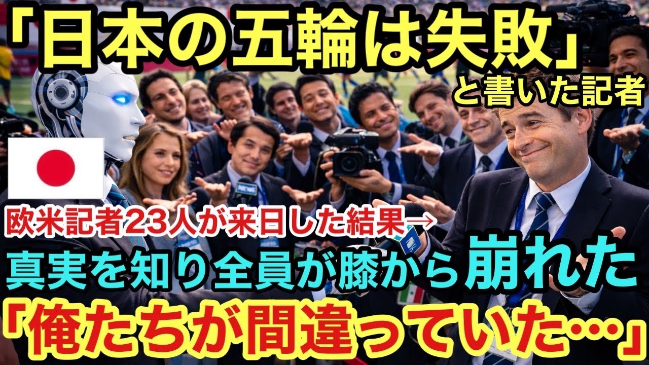 【外国の反応】ミラノ五輪の記者23人が東京五輪を再調査→到着3日で全員絶句「世界は日本に謝るべきだ」→帰国後世界が騒然