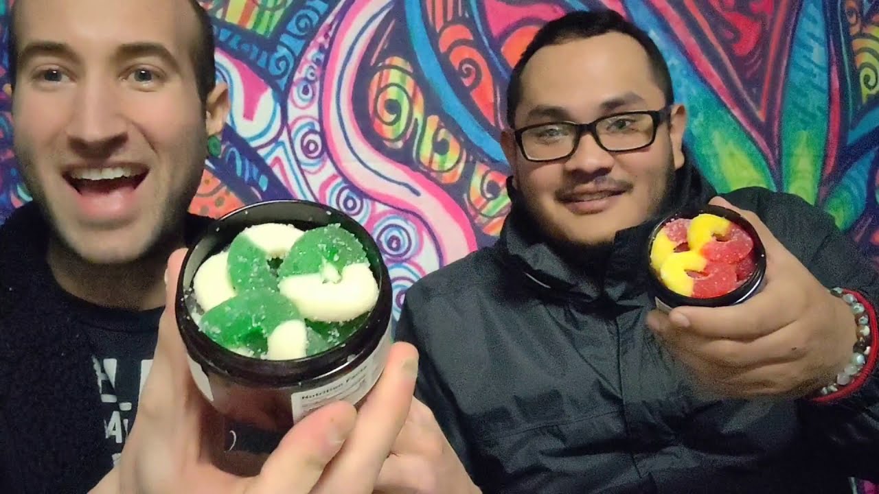 Serene Tree Delta 8 THC Edibles! Bottle & Tree Blue Raspberry, Green Apple & Peach Rings.