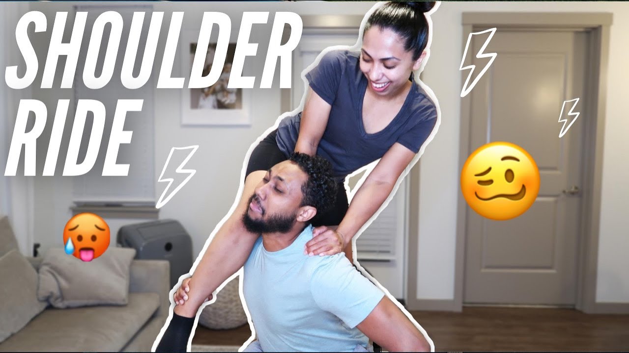 COUPLE SHOULDER RIDE CHALLENGE *MUST WATCH*