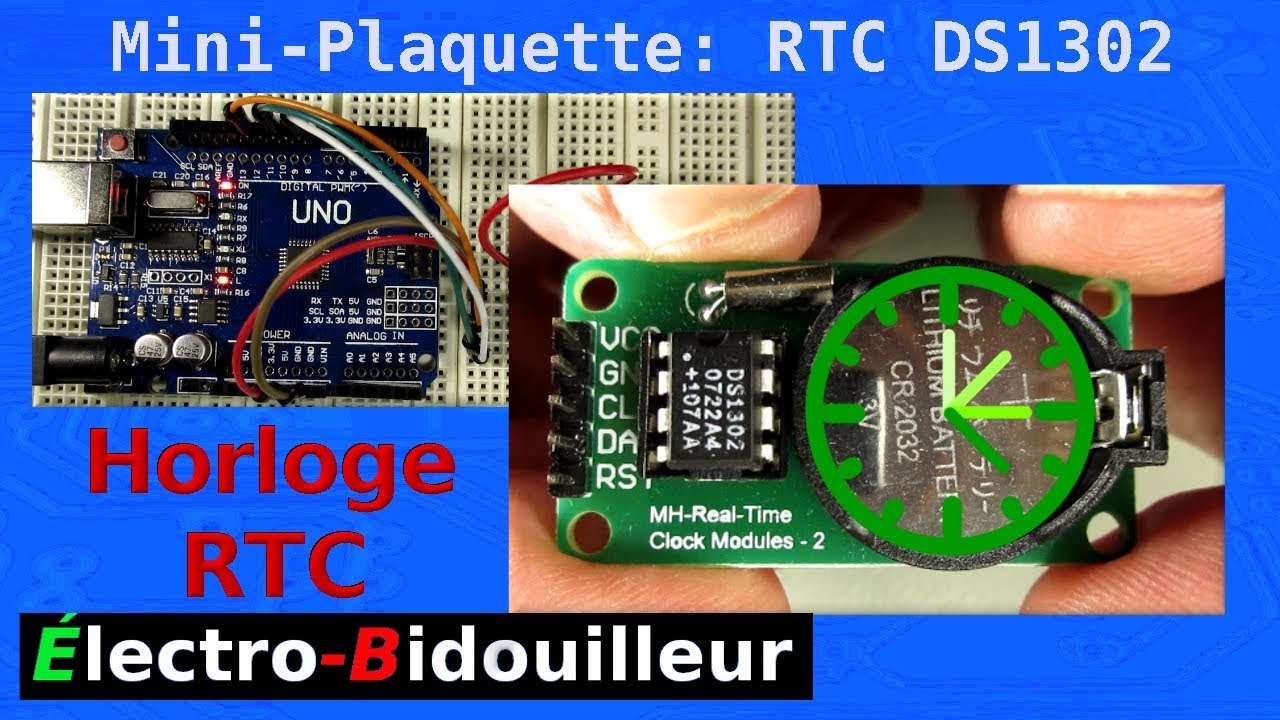 EB_#210 Mini-Plaquette - RTC Horloge à Temps Réel DS1302