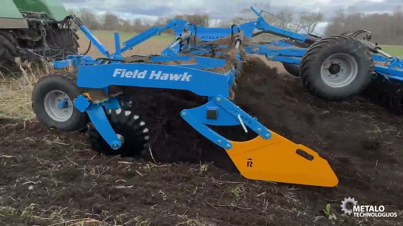Rolland-FieldHawk-7.0 darbai Kuršėnų r. |Darbas tarpiniuose pasėliuose| Diskinis skutikas bandymuose