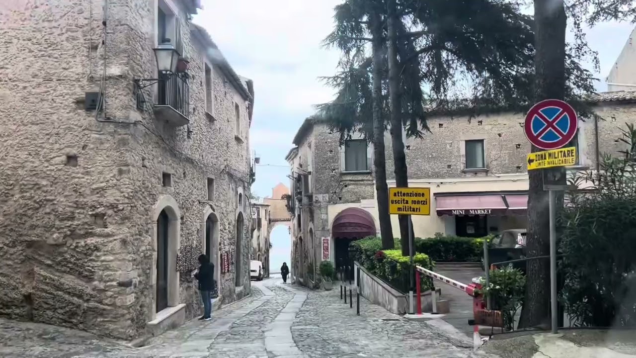 Driving Through Gerace Calabria Italy
