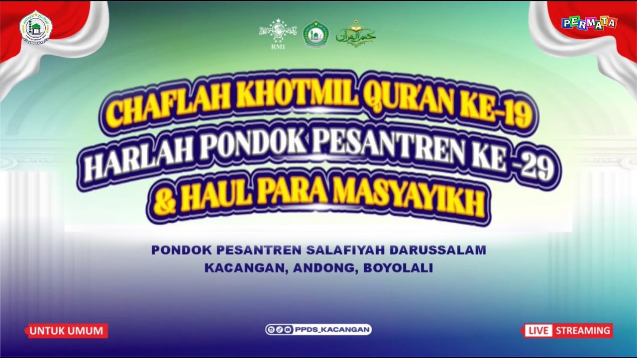 🔴#liveB2 - CHAFLAH KHOTMIL QURAN Ke19 | PP SALAFIAH DARUSSALAM |  Kacangan 23/01/26 | PERMATA HD -MJ