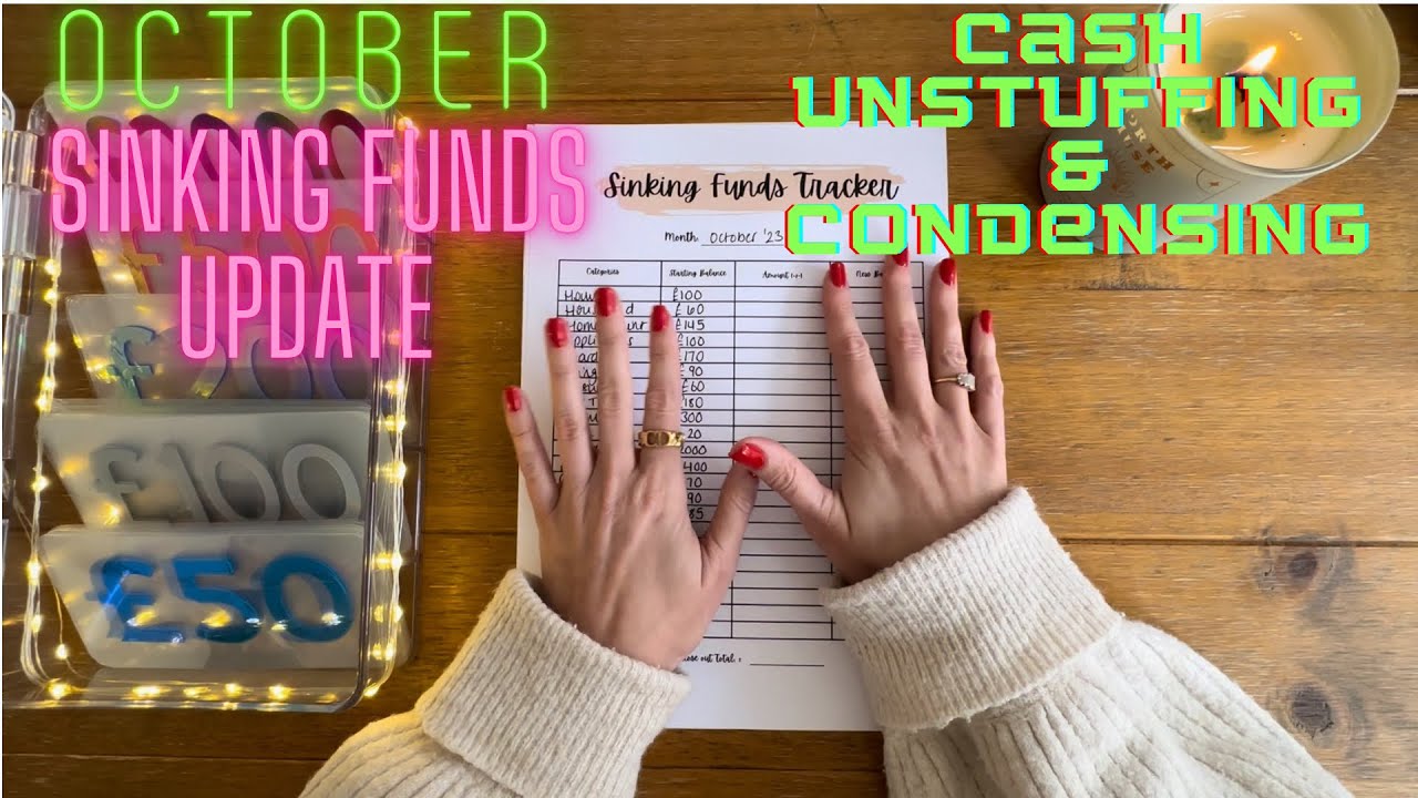 CASH UNSTUFFING & CONDENSING | OCTOBER SINKING FUNDS UPDATE | UK CASH STUFFING