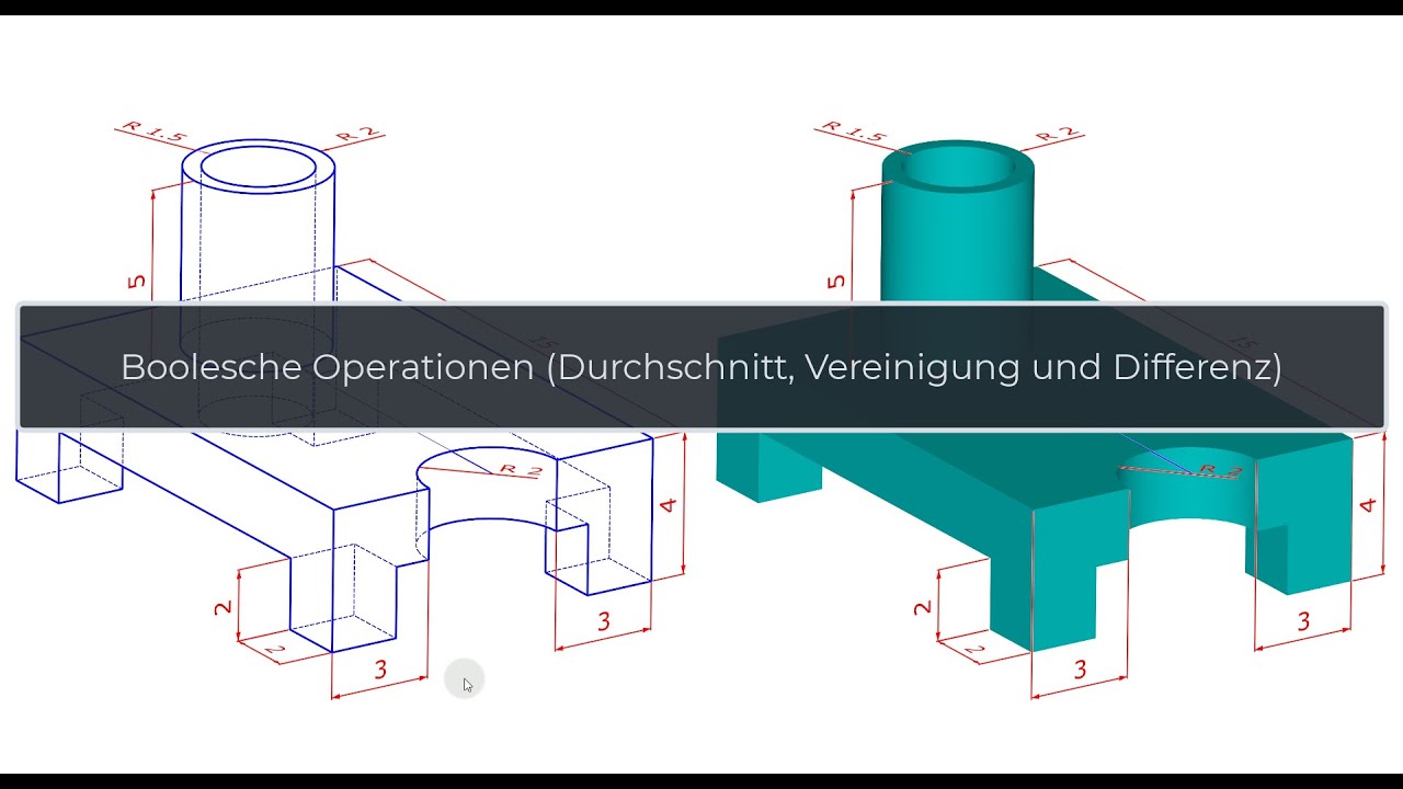 Boolesche Operationen mit MicroStation CONNECT