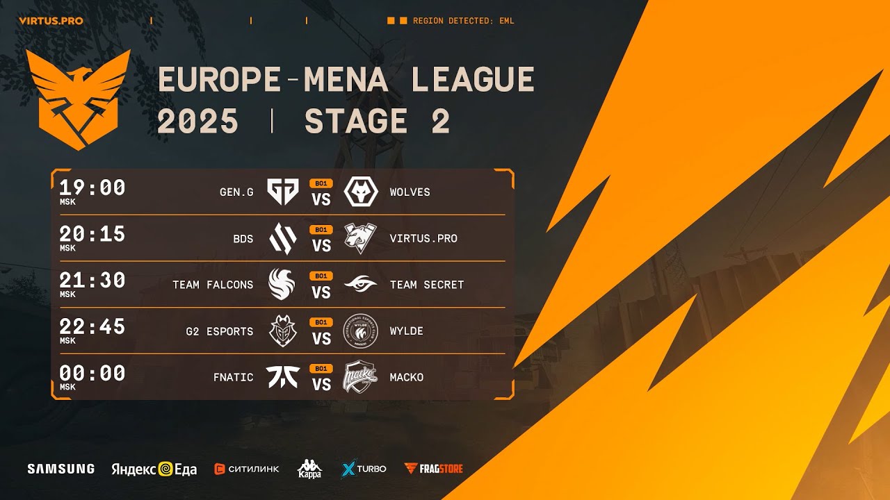 Europe MENA League 2025 Stage 2 Day 2