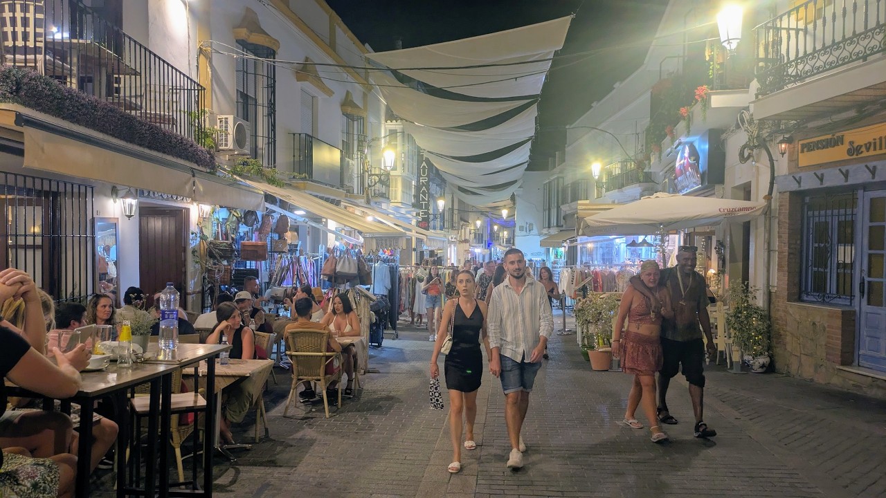 Nerja Town (Spain) Fun Nightlife (August 2025)