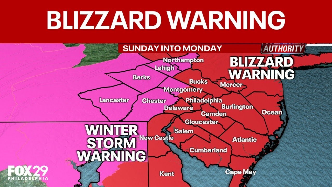 Philadelphia snow forecast: Timing, totals, and the latest on Sunday's nor'easter
