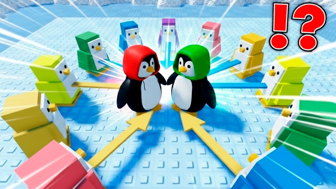 Джей Джей и Майки играют в Penguin Knockout?! (Maizen Roblox)