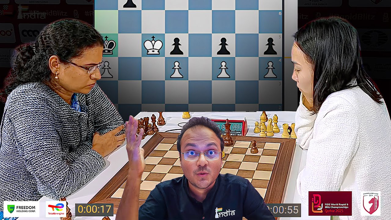 Koneru Humpy vs Lei Tingjie | Beautiful conversion in pawn endgame | World Rapid 2025