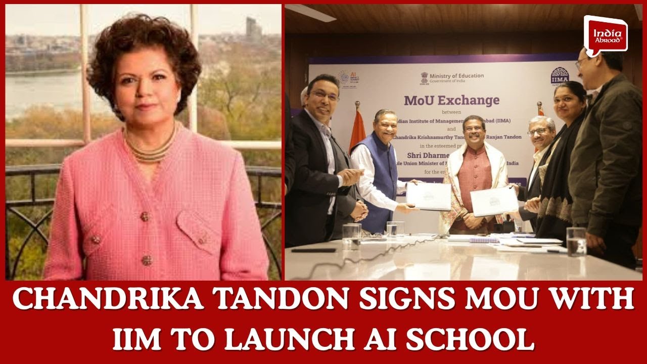 Chandrika Tandon signs MoU with IIM to launch AI School| India Abroad