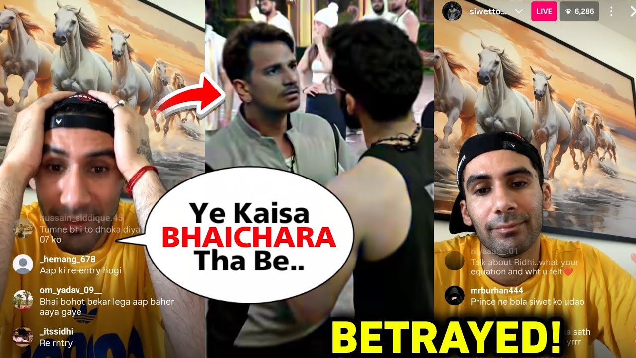Siwet Tomar BETRAYED From His Own Friends Prince Narula | Siwet Tomar Instagram Live Video