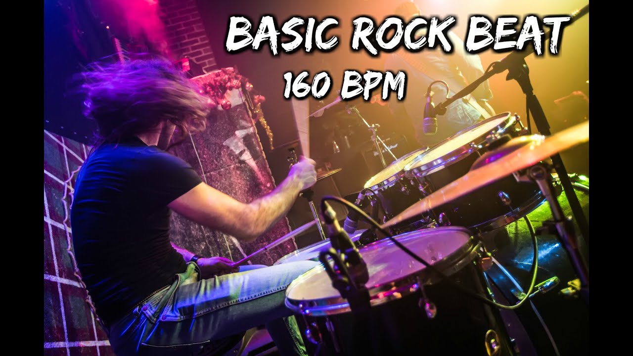 Drum Loops - Basic Rock Beat 160bpm - Backing tracks