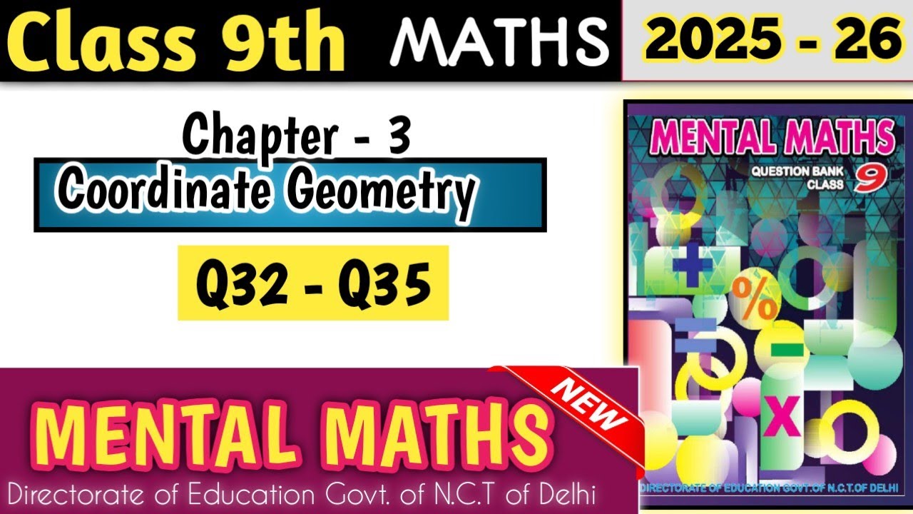 Mental Maths Class 9 Chapter 3 Coordinate Geometry | Q32- Q35 